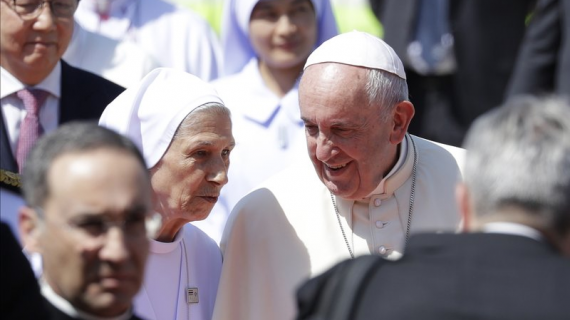Pope with cousin Sister Ana Rosa Sivori