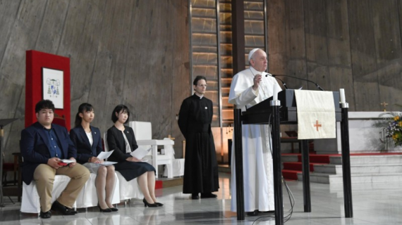 Meeting with Young People Cathedral of Holy Mary, Tokyo (Vatican Media)