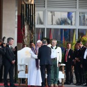 Pope Francis address to the authorities, civil society, and diplomatic corps at the Presidential Palace in Dili on September 9, 2024.